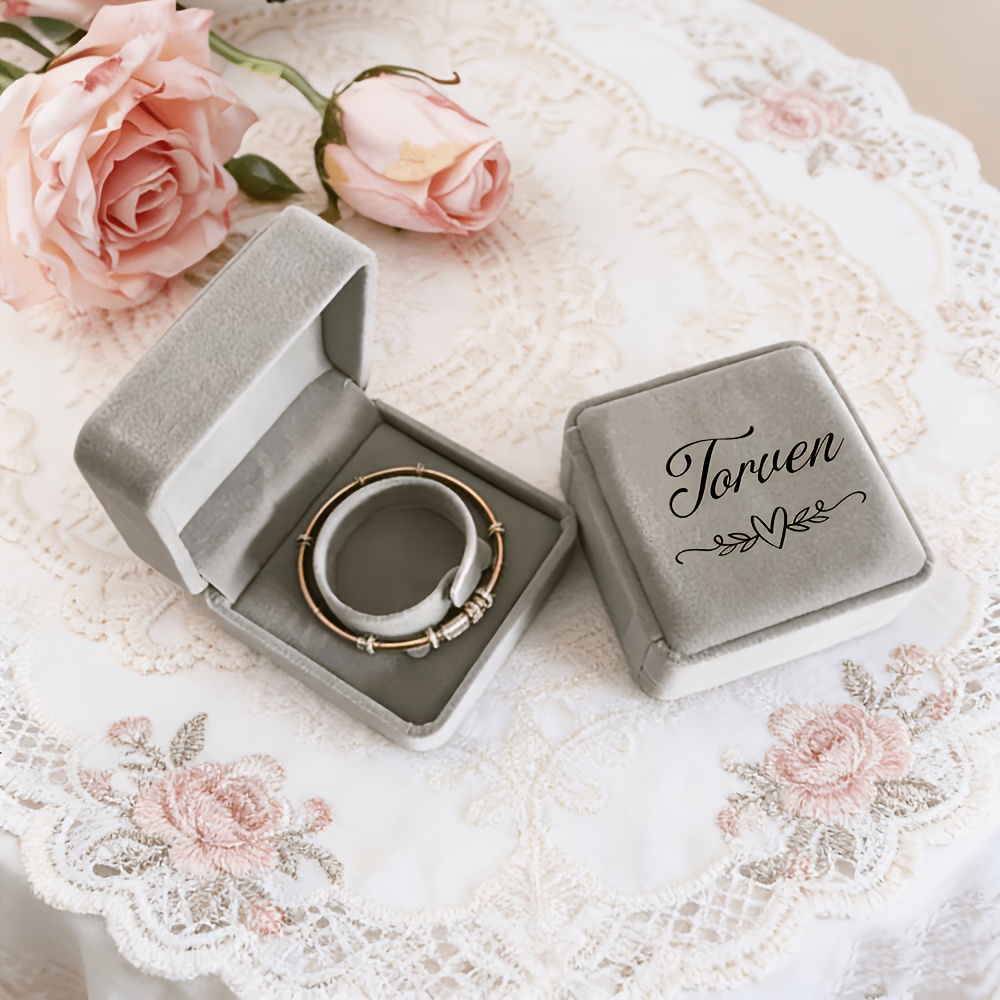 Personalized Velvet Bracelet Necklace Storage Box